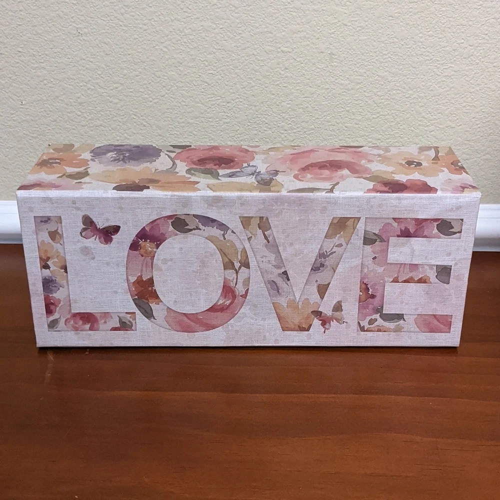 Decorative Boxes Floral Gold Love Wedding Bridal Shower Gift Boxes Keepsake Set